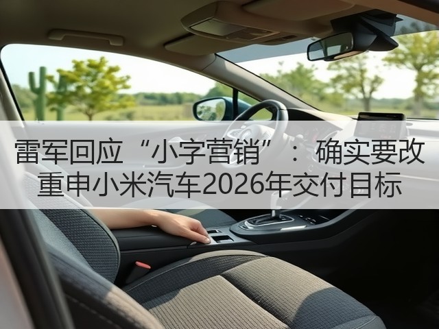 雷军回应“小字营销”：确实要改 重申小米汽车2026年交付目标(图3)