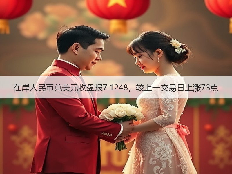在岸人民币兑美元收盘报7.1248，较上一交易日上涨73点
