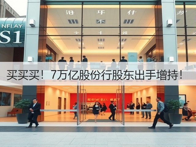 买买买！7万亿股份行股东出手增持！(图1)