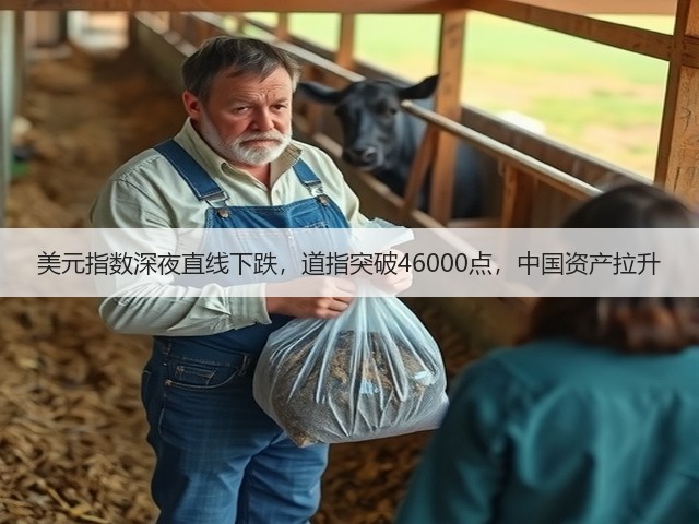 美元指数深夜直线下跌，道指突破46000点，中国资产拉升(图2)