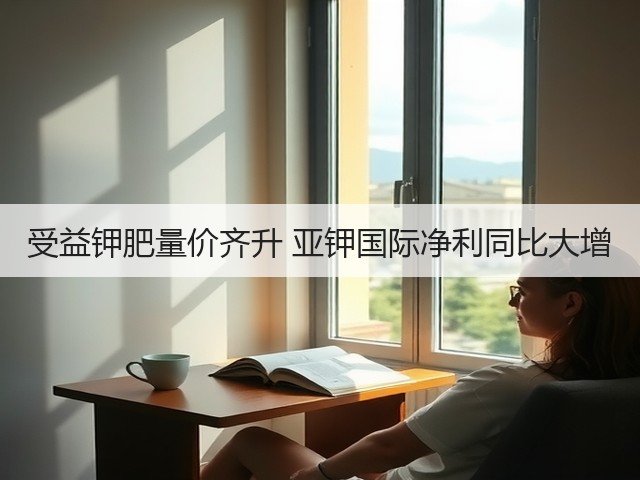 受益钾肥量价齐升 亚钾国际净利同比大增(图1) 受益钾肥量价齐升 亚钾国际净利同比大增(图1)