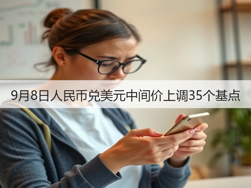 9月8日人民币兑美元中间价上调35个基点
