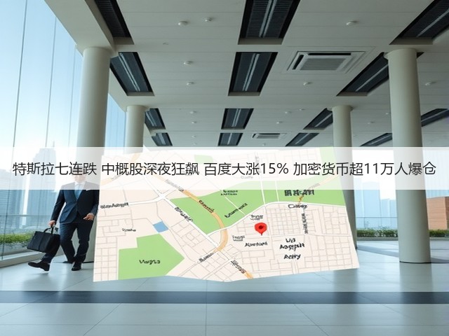 特斯拉七连跌 中概股深夜狂飙 百度大涨15% 加密货币超11万人爆仓(图1) 特斯拉七连跌 中概股深夜狂飙 百度大涨15% 加密货币超11万人爆仓(图1)