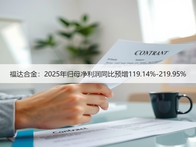 福达合金：2025年归母净利润同比预增119.14%-219.95%