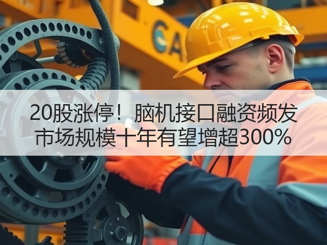20股涨停！脑机接口融资频发 市场规模十年有望增超300%(图1)