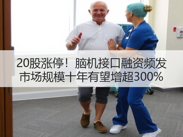 20股涨停！脑机接口融资频发 市场规模十年有望增超300%(图2)