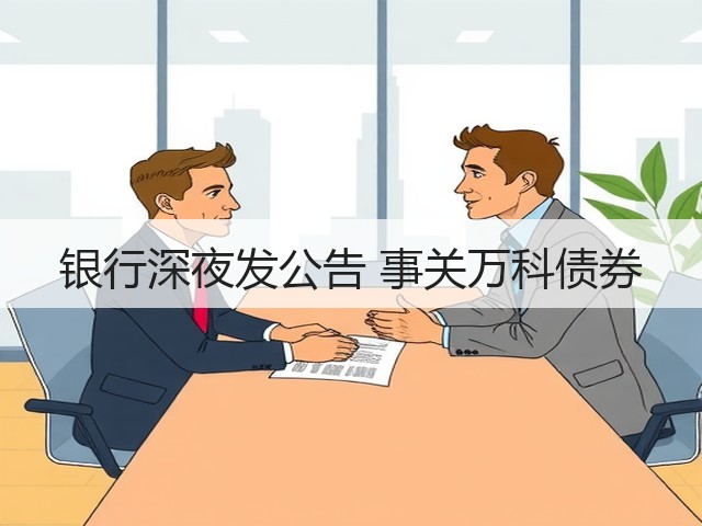 银行深夜发公告 事关万科债券(图2)