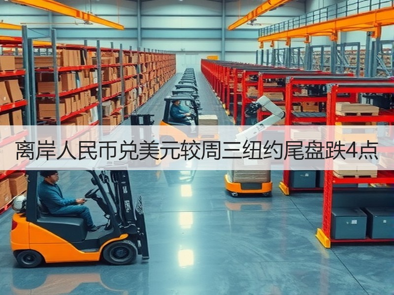 离岸人民币兑美元较周三纽约尾盘跌4点