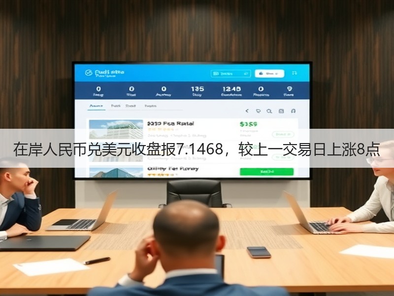 在岸人民币兑美元收盘报7.1468，较上一交易日上涨8点