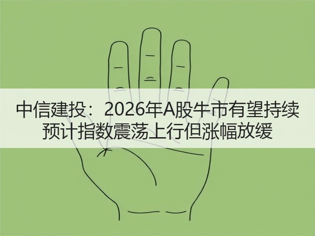 中信建投:2026年A股牛市有望持续 预计指数震荡上行但涨幅放缓(图1) 中信建投:2026年A股牛市有望持续 预计指数震荡上行但涨幅放缓(图1)