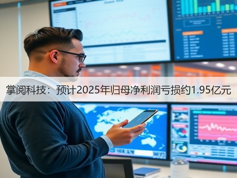 掌阅科技：预计2025年归母净利润亏损约1.95亿元