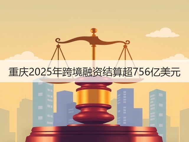 重庆2025年跨境融资结算超756亿美元(图1)