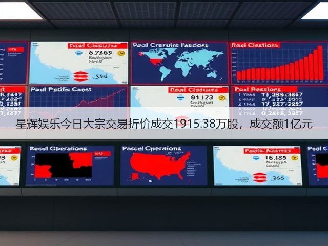 星辉娱乐今日大宗交易折价成交1915.38万股，成交额1亿元(图1)
