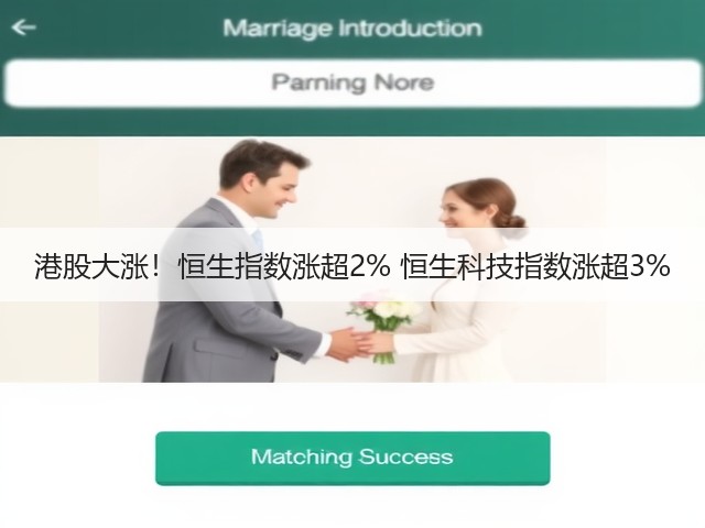 港股大涨！恒生指数涨超2% 恒生科技指数涨超3%(图3)