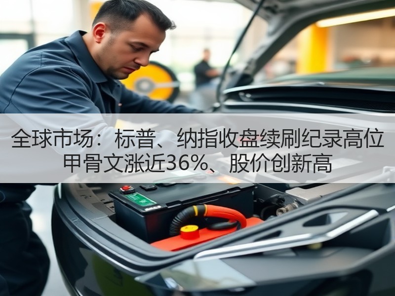 全球市场：标普、纳指收盘续刷纪录高位 甲骨文涨近36%、股价创新高