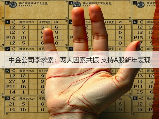 中金公司李求索:两大因素共振 支持A股新年表现(图1) 中金公司李求索:两大因素共振 支持A股新年表现(图1)