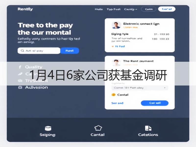 1月4日6家公司获基金调研
