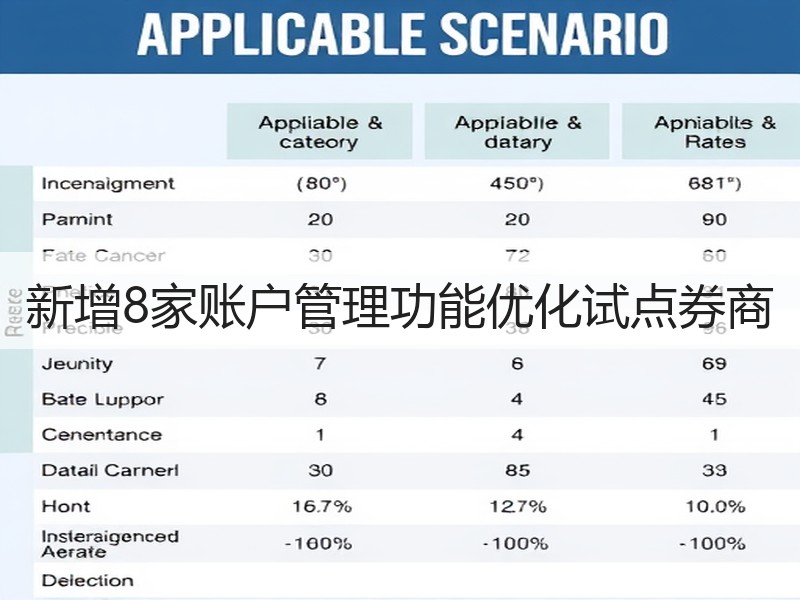 新增8家账户管理功能优化试点券商