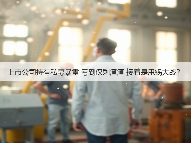 上市公司持有私募暴雷 亏到仅剩渣渣 接着是甩锅大战？