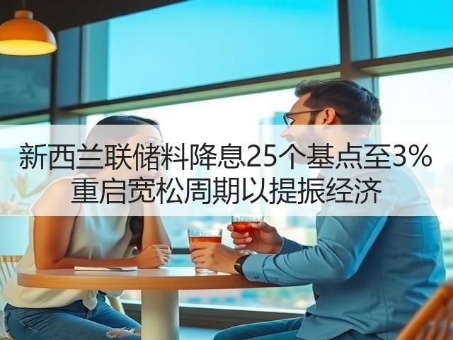 新西兰联储料降息25个基点至3% 重启宽松周期以提振经济(图1) 新西兰联储料降息25个基点至3% 重启宽松周期以提振经济(图1)