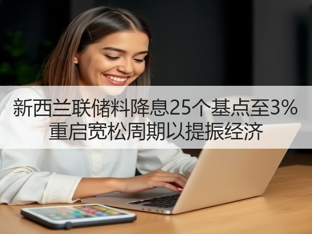 新西兰联储料降息25个基点至3% 重启宽松周期以提振经济(图2) 新西兰联储料降息25个基点至3% 重启宽松周期以提振经济(图2)