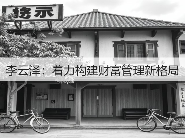 李云泽:着力构建财富管理新格局(图2) 李云泽:着力构建财富管理新格局(图2)