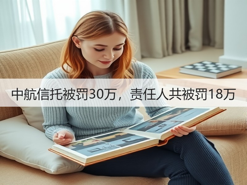 中航信托被罚30万，责任人共被罚18万