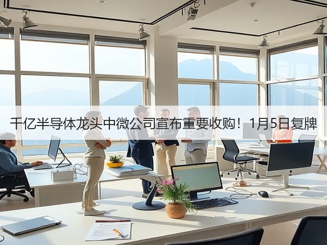 千亿半导体龙头中微公司宣布重要收购!1月5日复牌(图1) 千亿半导体龙头中微公司宣布重要收购!1月5日复牌(图1)