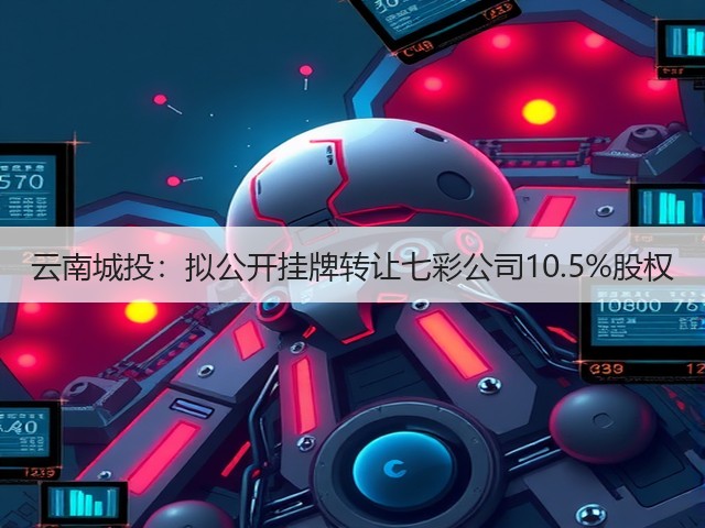 云南城投：拟公开挂牌转让七彩公司10.5%股权(图1)