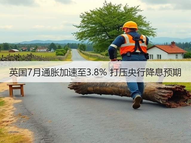 英国7月通胀加速至3.8% 打压央行降息预期(图1)
