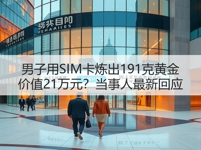 男子用SIM卡炼出191克黄金 价值21万元？当事人最新回应(图1)