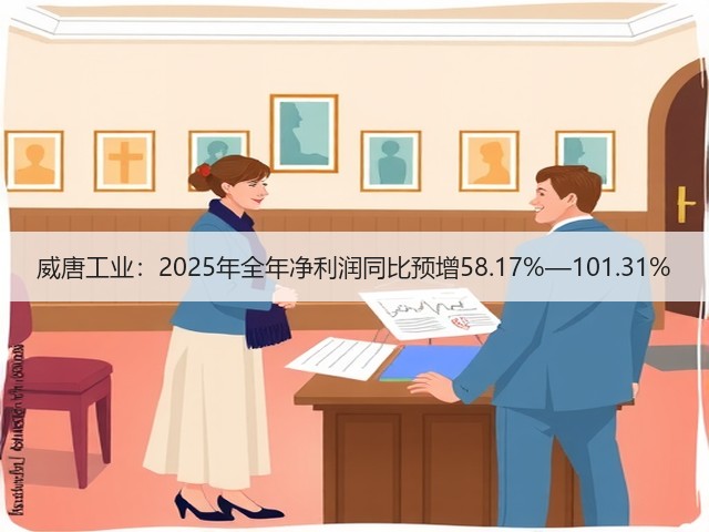 威唐工业:2025年全年净利润同比预增58.17%—101.31%(图1) 威唐工业:2025年全年净利润同比预增58.17%—101.31%(图1)
