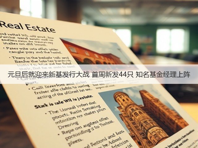 元旦后就迎来新基发行大战 首周新发44只 知名基金经理上阵(图1)