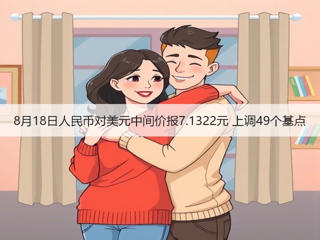 8月18日人民币对美元中间价报7.1322元 上调49个基点(图2) 8月18日人民币对美元中间价报7.1322元 上调49个基点(图2)