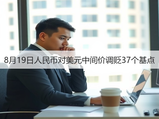 8月19日人民币对美元中间价调贬37个基点(图1)