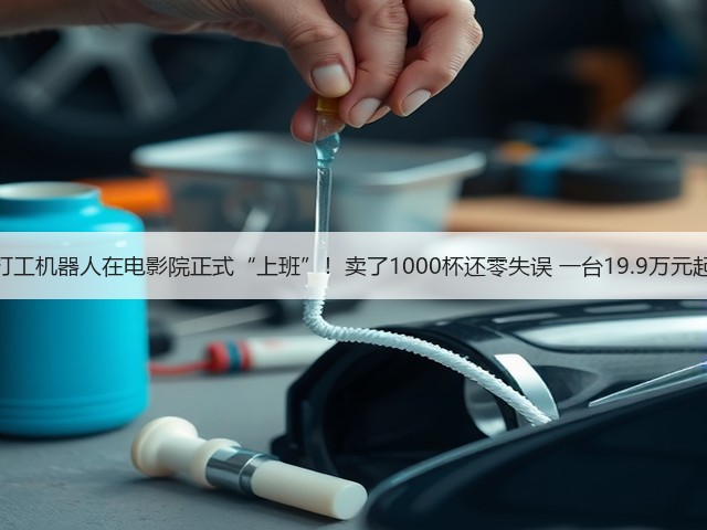 打工机器人在电影院正式“上班”！卖了1000杯还零失误 一台19.9万元起(图1)