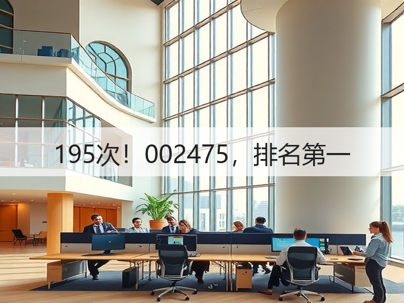 195次！002475，排名第一