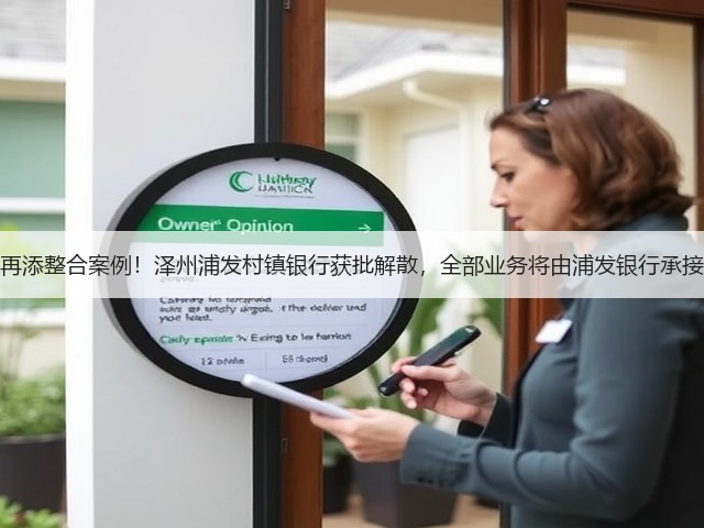 再添整合案例!泽州浦发村镇银行获批解散,全部业务将由浦发银行承接(图1) 再添整合案例!泽州浦发村镇银行获批解散,全部业务将由浦发银行承接(图1)