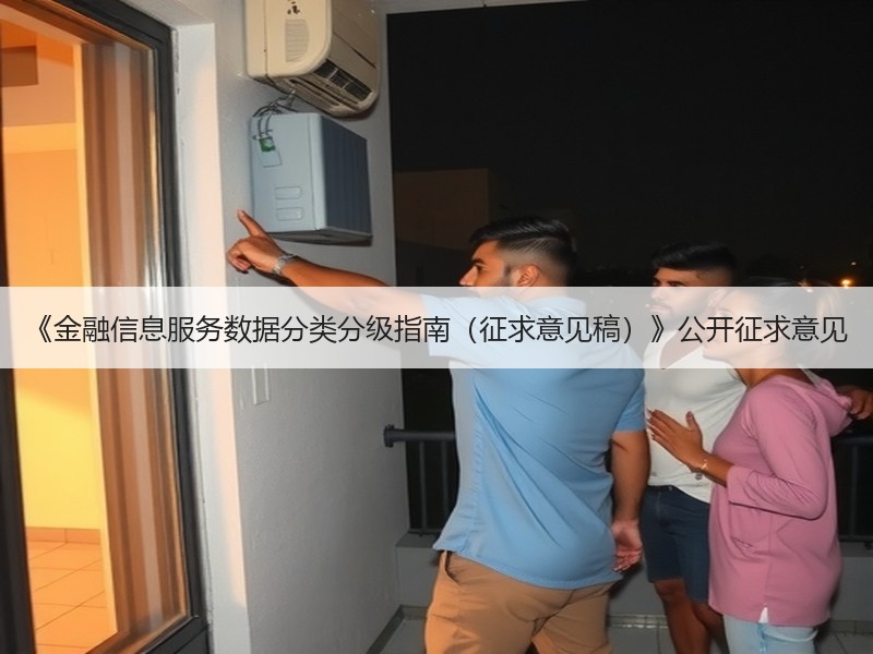 《金融信息服务数据分类分级指南（征求意见稿）》公开征求意见