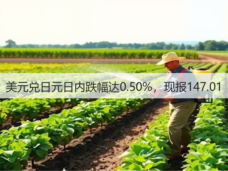美元兑日元日内跌幅达0.50%，现报147.01