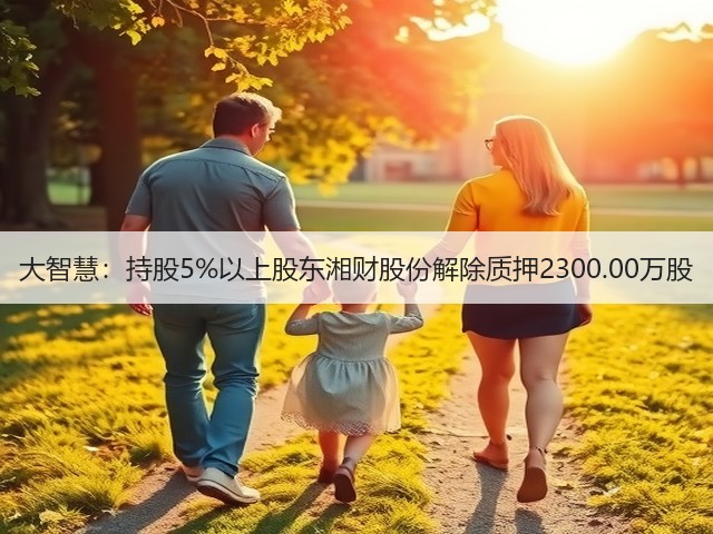 大智慧：持股5%以上股东湘财股份解除质押2300.00万股(图2)