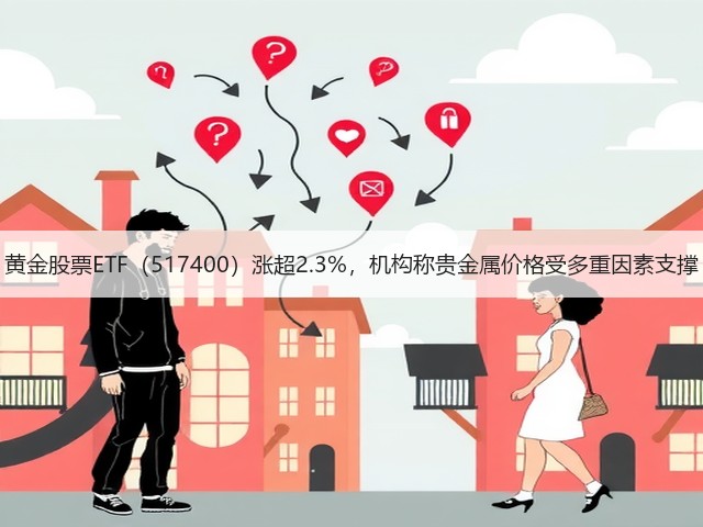 黄金股票ETF（517400）涨超2.3%，机构称贵金属价格受多重因素支撑(图1)