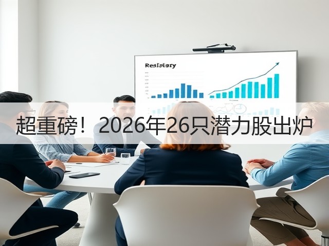 超重磅!2026年26只潜力股出炉(图3) 超重磅!2026年26只潜力股出炉(图3)