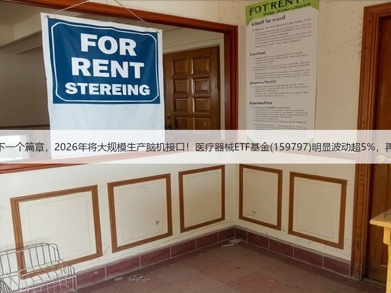 马斯克宏图的下一个篇章，2026年将大规模生产脑机接口！医疗器械ETF基金(159797)明显波动超5%，再获资金青睐！