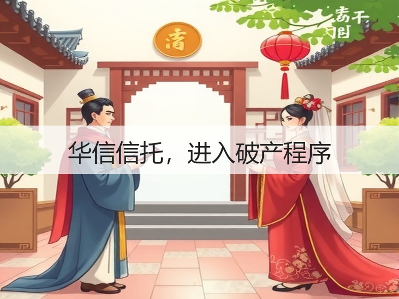 华信信托，进入破产程序