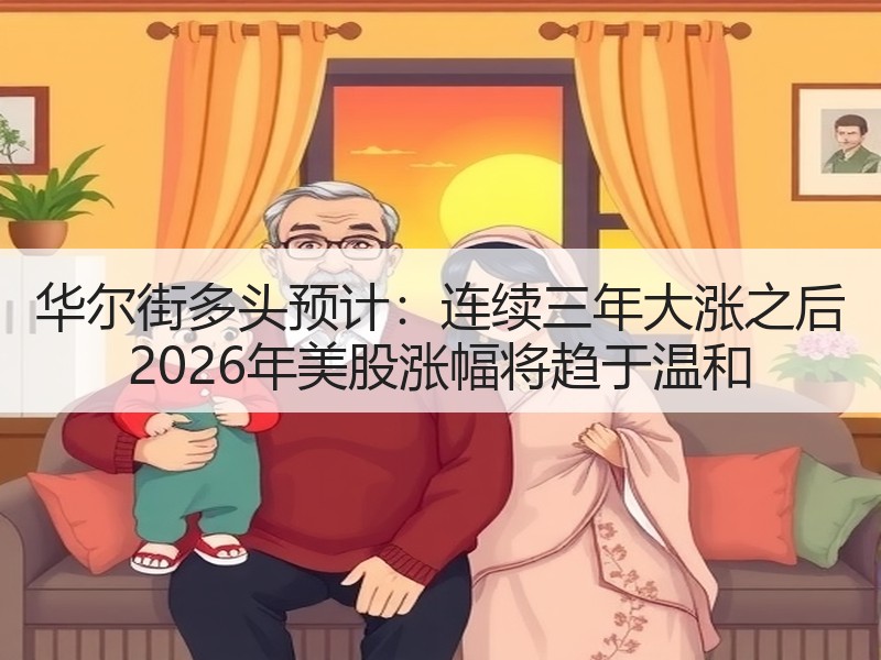 华尔街多头预计：连续三年大涨之后 2026年美股涨幅将趋于温和