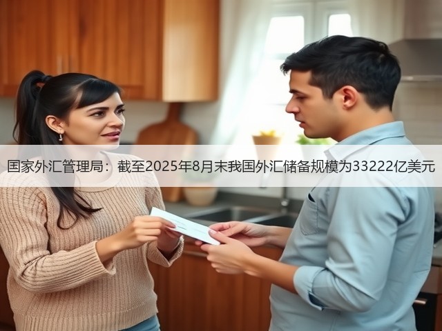 国家外汇管理局：截至2025年8月末我国外汇储备规模为33222亿美元(图2)