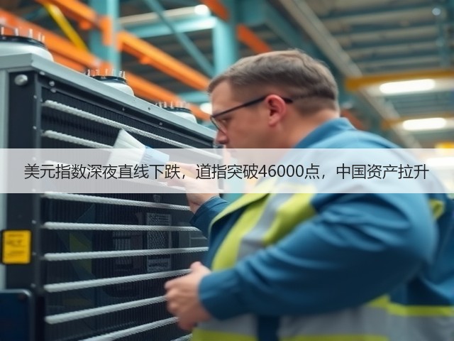美元指数深夜直线下跌，道指突破46000点，中国资产拉升(图1)