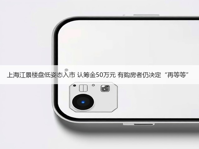 上海江景楼盘低姿态入市 认筹金50万元 有购房者仍决定“再等等”(图1)