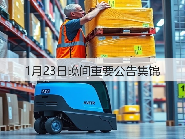 1月23日晚间重要公告集锦(图1)